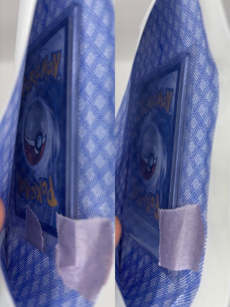 Secured card placed inside the envelope