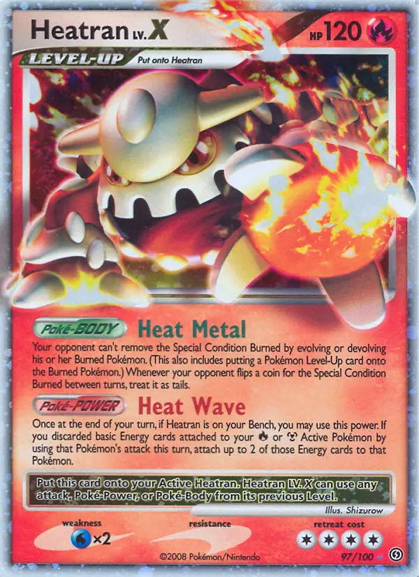 Heatran LV.X #97 — Diamond & Pearl Stormfront