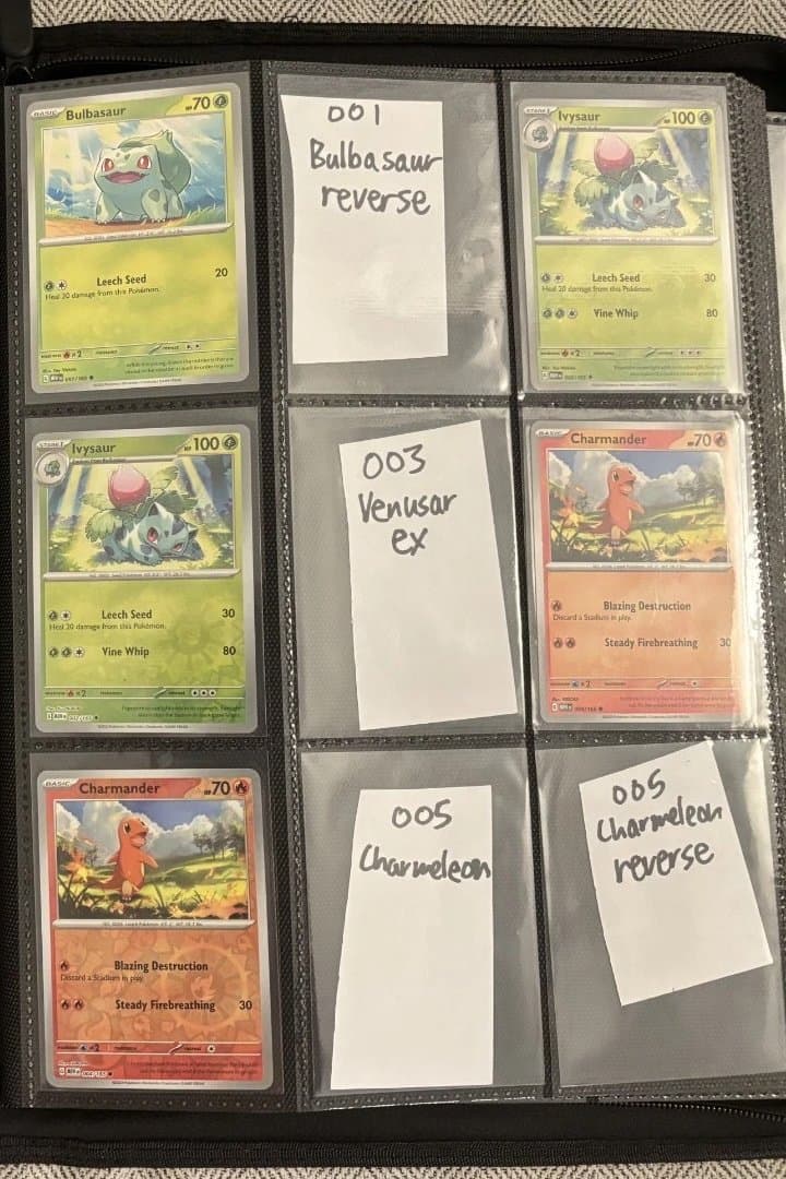 Prestarted Pokémon 151 binder with placeholder pockets