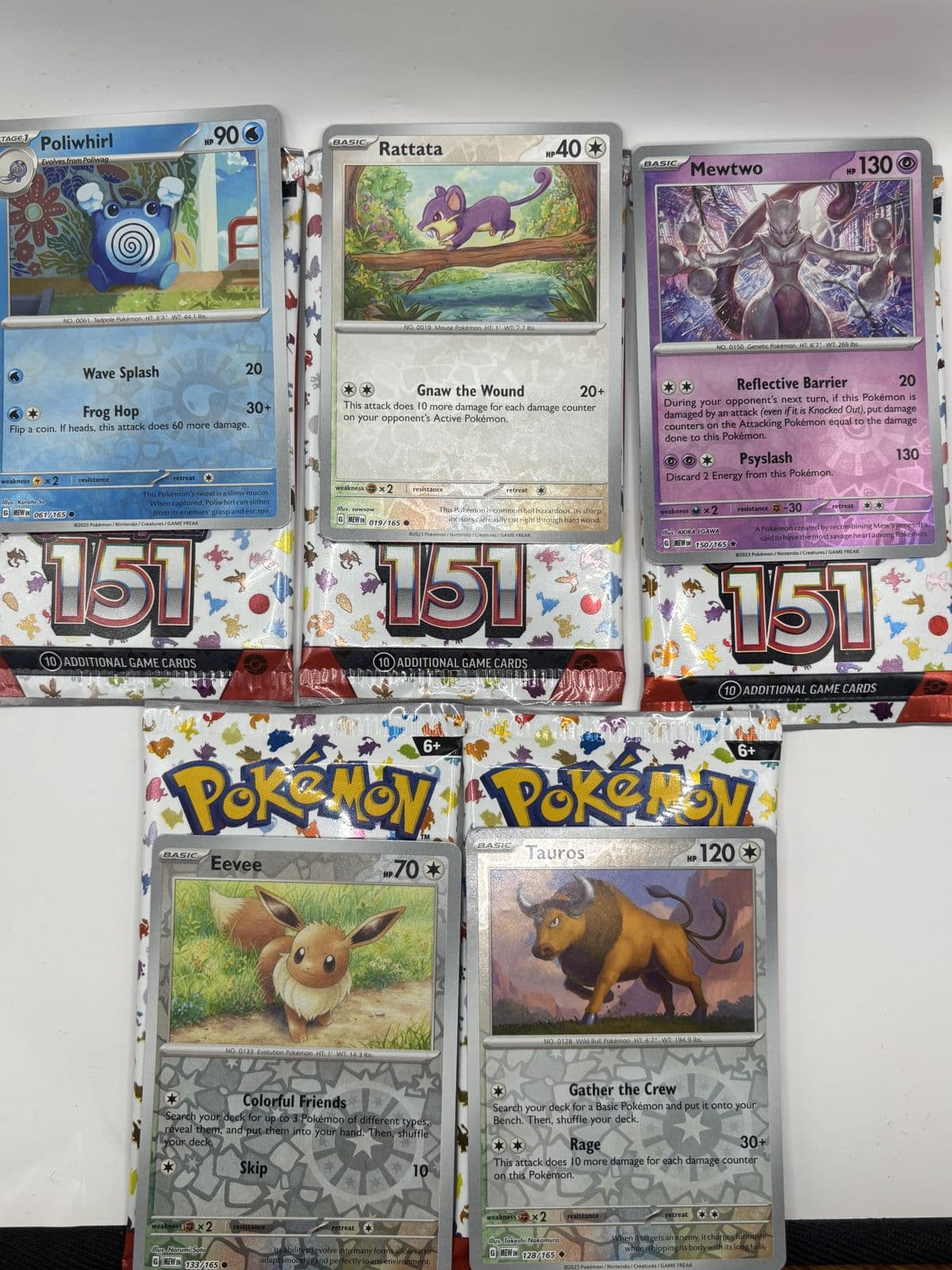 Pokémon 151 reverse holos on booster packs