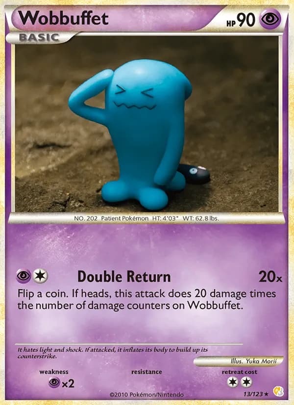 Wobbuffet illustrated by Yuka Morii from HeartGold SoulSilver