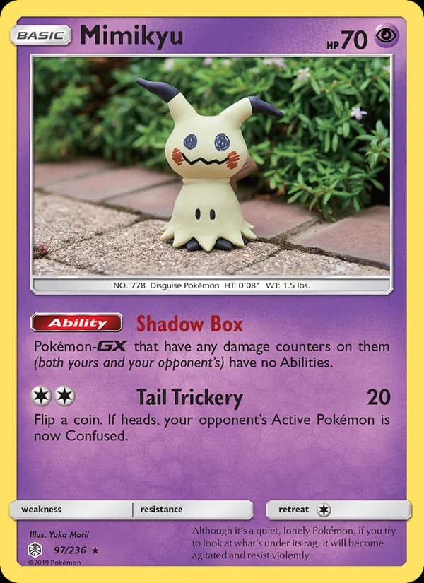 Mimikyu illustrated by Yuka Morii from Cosmic Eclipse