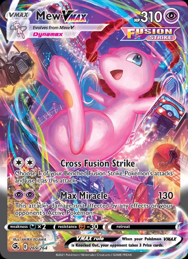 Mew VMAX — Fusion Strike Secret Rare